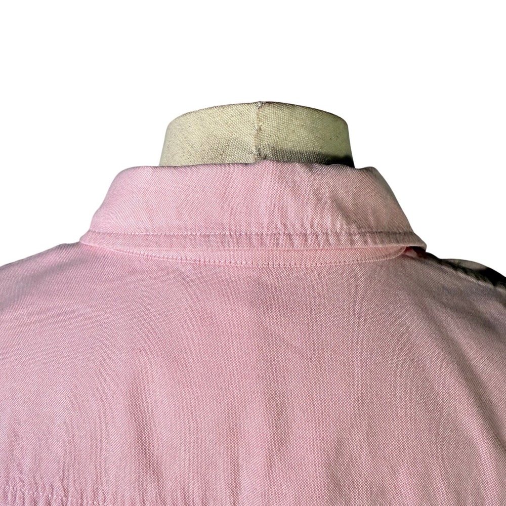 VTG J.Crew Womens Pink Cotton Oxford Short Sleeve Button Down Shirt XL - Picture 7 of 9